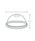 COUVERCLE DOME AVEC TROU POUR PAILLE 96MM PLA POUR GOBELET STANDARD COMPOSTABLE