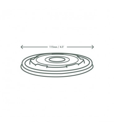 COUVERCLE ROND CPLA PLAT COMPOSTABLE - vaisselle jetable biodégradable pour les professionnels