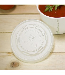 COUVERCLE ROND CPLA PLAT COMPOSTABLE - vaisselle jetable biodégradable pour les professionnels