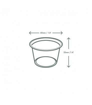 PETIT POT PLA 30ML UTILISATION A FROID COMPOSTABLE