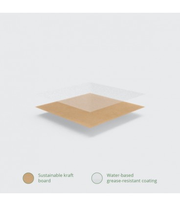 BOITE ALIMENTAIRE KRAFT N°8 COMPOSTABLE - vaisselle jetable compostable pour professionnels
