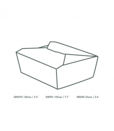 BOITE ALIMENTAIRE KRAFT N°3 - Vaisselles jetables compostable pour les professionnels de la vente à emporter