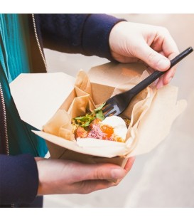 BOITE ALIMENTAIRE KRAFT N°3 - Vaisselles jetables compostable pour les professionnels de la vente à emporter