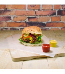 PAPIER ALIMENTAIRE BURGER 250X330MM COMPOSTABLE - vaisselle jetable recyclable