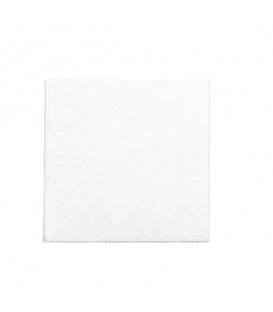 SERVIETTE BLANCHE EN FIBRE RECYCLEE 2 PLIS 33CM COMPOSTABLE VEGWARE