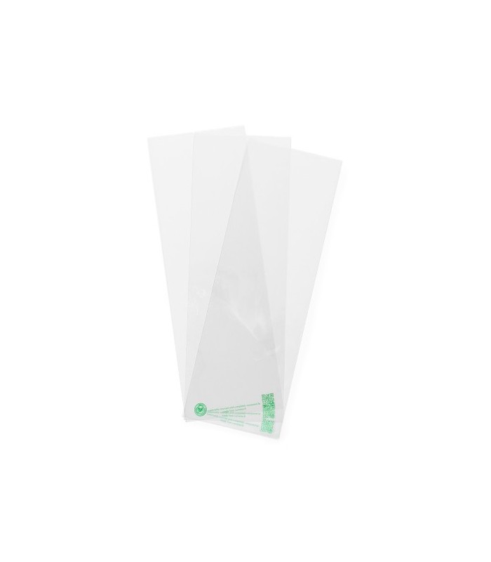 Sachet à sandwich baguette jetable transparent en PLA compostable