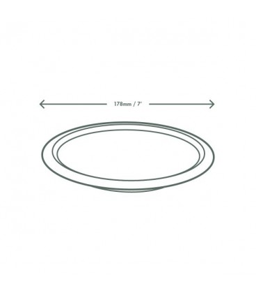 ASSIETTE RONDE BLANCHE EN RESIDUS DE BAGASSE 17 CM