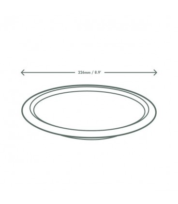 ASSIETTE BLANCHES RONDES EN RESIDUS DE BAGASSE 22 CM