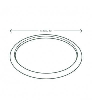 ASSIETTE RONDE EN BAGASSE 25 CM - 500 ASSIETTES
