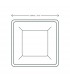 ASSIETTE CARRÉE EN BAGASSE BLANCHE 25 X 25 CM - 500 ASSIETTES