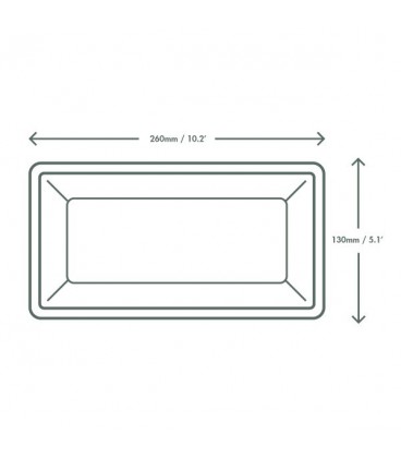 ASSIETTE CARRÉE EN BAGASSE BLANCHE 25 X 38 CM - 500 ASSIETTES