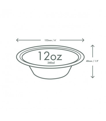 BOL EN BAGASSE 360 ML - 500 BOLS