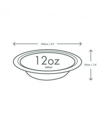 BOL LARGE EN BAGASSE 360 ML - 500 BOLS