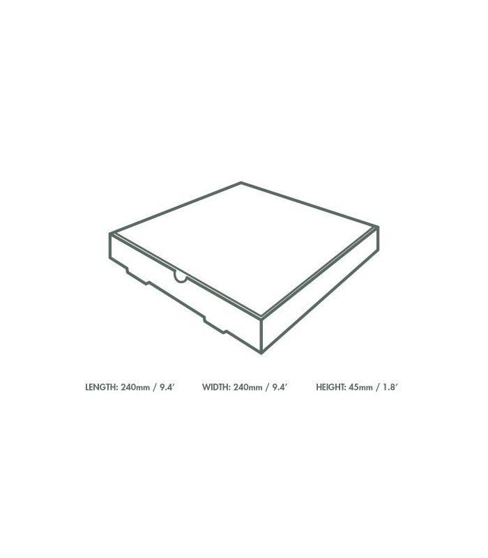 Lot De 10 Boîtes à Pizza En Kraft UPKOCH - 24x24x4,5 Cm - Pour Pizzas 20-22 Cm, Alimentaire, Vide