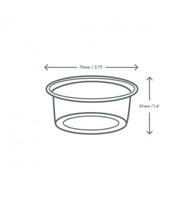 PETIT POT TRANSPARENT UTILISATION A FROID 90 ML - 2000 PETITS POTS