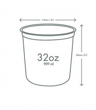 RÉCIPIENTS ROND DELI EN PLA 1000 ML - 500 RÉCIPIENTS