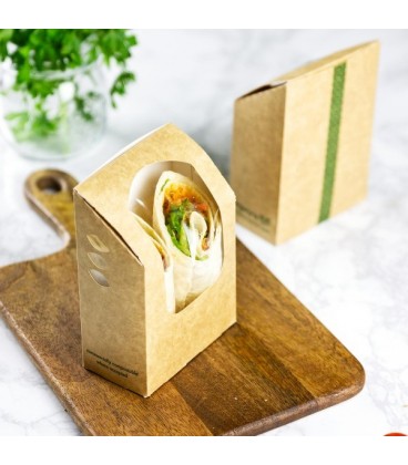 BOÎTE A WRAPS ET TORTILLAS EN KRAFT - 500 BOÎTES