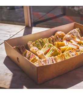 GRANDE BOÎTE POUR PLATEAU SANDWICH ET COMPARTIMENTS- 25 BOÎTES