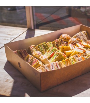 GRANDE BOÎTE POUR PLATEAU SANDWICH ET COMPARTIMENTS- 25 BOÎTES