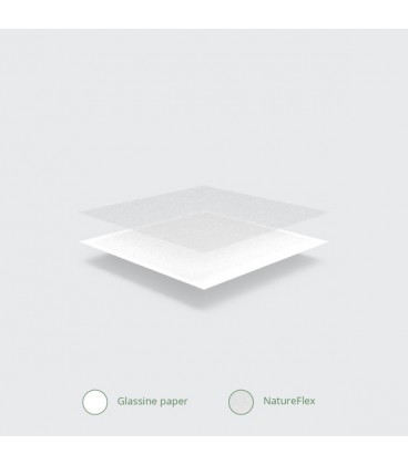 SACHET GLASSINE BLANC AVEC FENETRE EN NATUREFLEX POUR ALIMENTS CHAUDS 10 X 15 X 25 CM - 1000 SACHETS