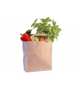 SAC MOYEN EN PAPIER RECYCLE 21.5CM VOLUME 6L COMPOSTABLE