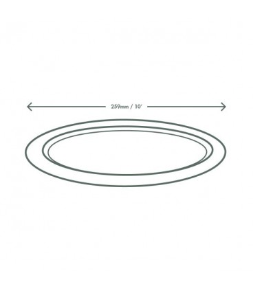 ASSIETTE RONDE EN BAGASSE 25 CM - 500 ASSIETTES