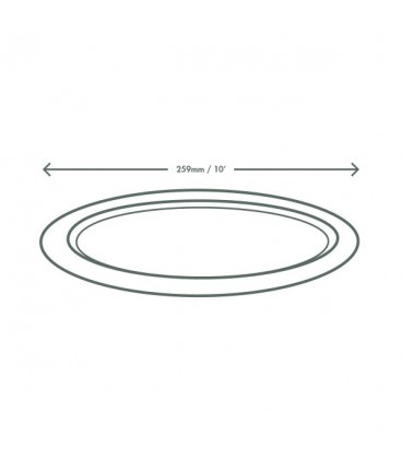 ASSIETTE RONDE EN BAGASSE 25 CM - 500 ASSIETTES