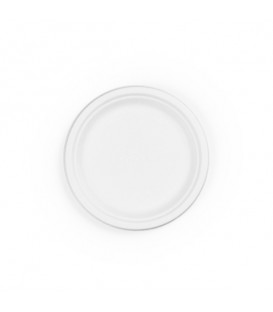 ASSIETTE RONDE EN BAGASSE 18 CM
