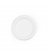 ASSIETTE RONDE BLANCHE EN RESIDUS DE BAGASSE 17 CM