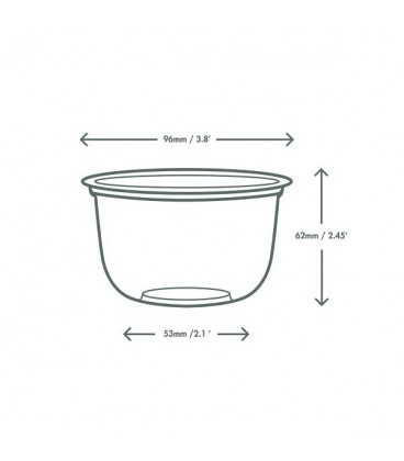 Récipient rond bella en PLA 295 ml - 1000 récipients