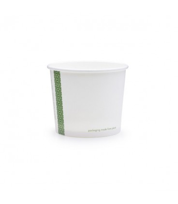 POT ROND à soupes et glaces 300 ML COMPOSTABLE et biodégradable