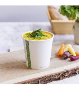 POT soupe et glace ROND PLA 720 ml COMPOSTABLE - vaisselle jetable biodégradable