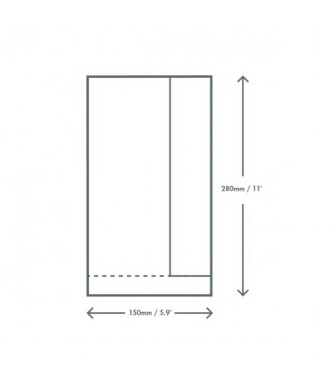 Sachet kraft et PLA résitant aux graisses 15x28 xm - 1000 sachets