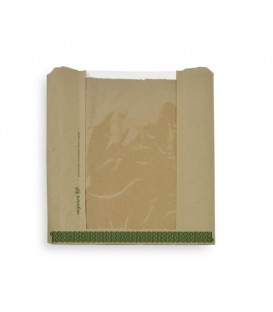 Sachet en kraft avec fenêtre NatureFlex 21cm