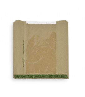 Sachet en kraft avec fenêtre NatureFlex 25 x 25cm
