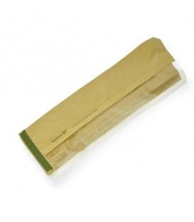 Sachet en kraft avec fenêtre NatureFlex 15x35cm - 1000 sachets