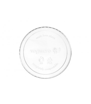 COUVERCLE ROND PLA POUR RECIPIENT de 240 - 900 ml COMPOSTABLE - vaisselle jetable biodégradable