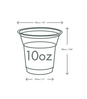 Gobelet standard uni pour boissons froides en PLA 250 ml