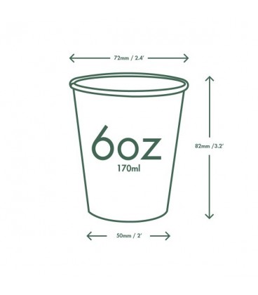 GOBELET BLANC 210 ML POUR BOISSONS CHAUDES COMPOSTABLE