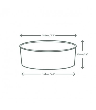 Bol à salade large biodégradable - 18,5 cm - 300 bols