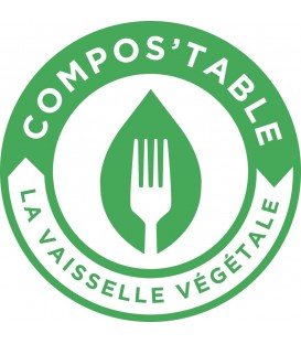 échantillon vaisselle jetable compos'table