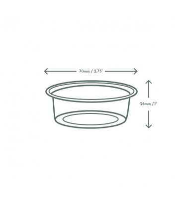 PETIT POT PLA 6CL UTILISATION A FROID COMPOSTABLE VEGWARE