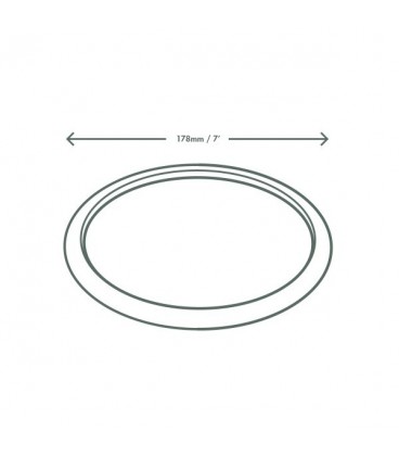 Assiette en fibre moulée naturelle 7in - 175 mm