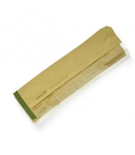 Sachet sandwich baguette en kraft avec fenêtre