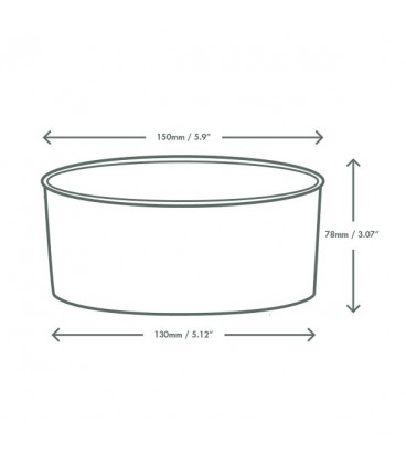 Bol large en kraft ⌀ 150 mm - 1000 ml
