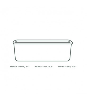 Récipient rectangulaire carré en kraft - 750 ml