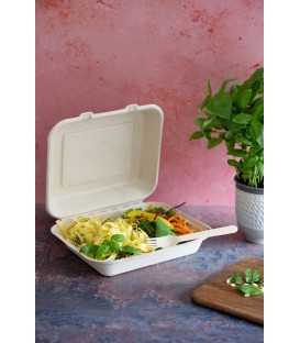 Lunch box en fibre naturelle moulée 9 x 8in - 240 x 205 mm