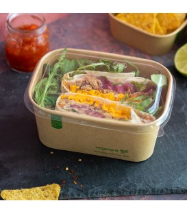 Récipient rectangulaire en kraft - 1000 ml - 300 unités