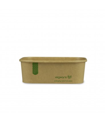 Récipient rectangulaire carré en kraft - 750 ml
