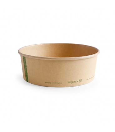 Bol à salade large kraft biodégradable - 18,5 cm - 300 bols